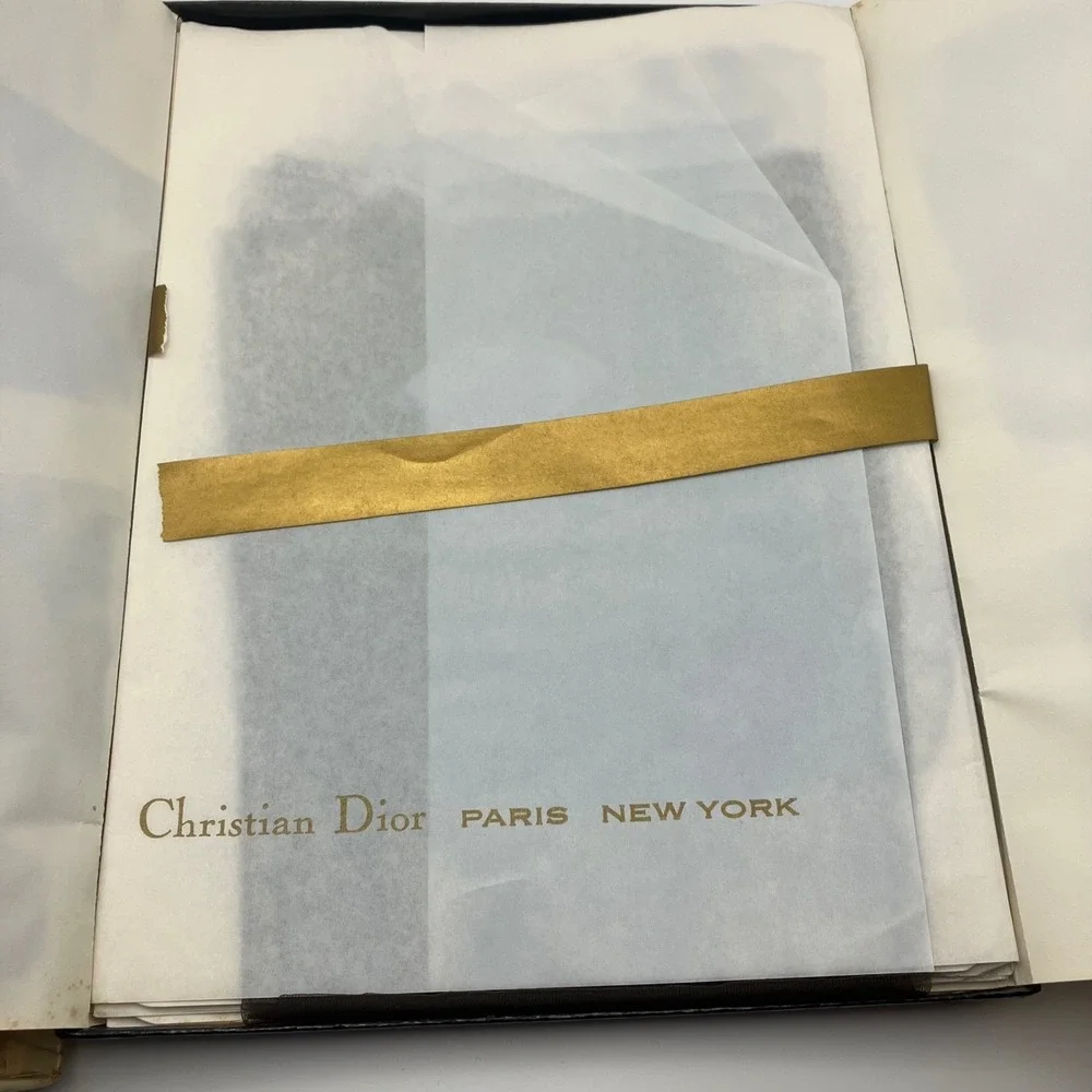 Vintage Christian Dior Les Bas Ultra‎ Derby Brown Nylon Stockings 9 S New READ